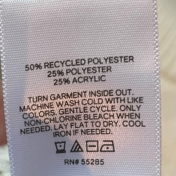 NWT Express Argyle Knit Recycled Polyester Cropped Long Sleeve Mock Neck Sweater - Picture 10 of 11